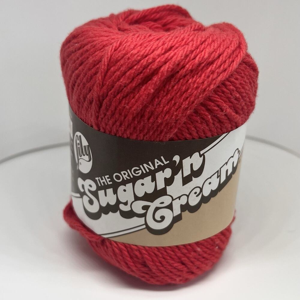 Lily Sugar ‘n Cream Yarn, Red